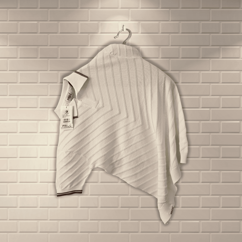 Men’s Knitted Polo T-Shirt – Casual Short Sleeve, Breathable Cotton Blend