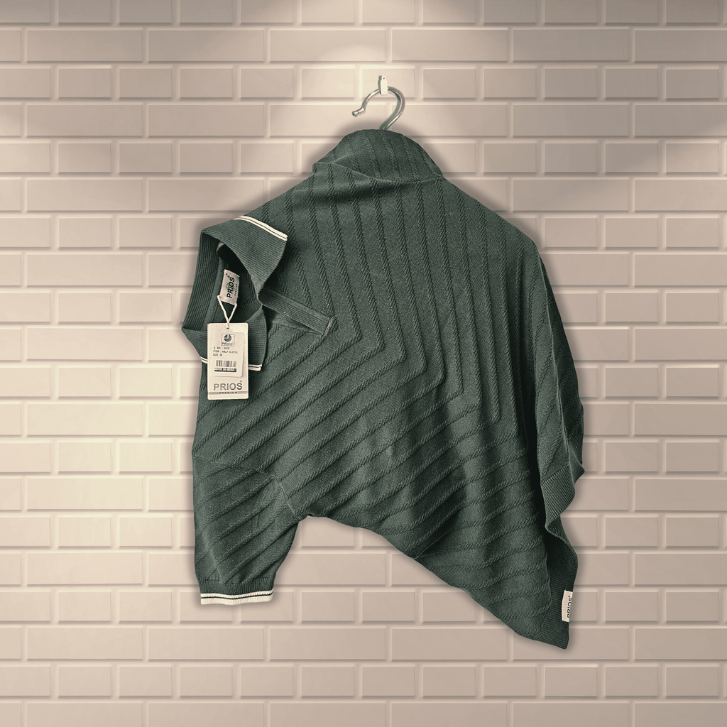 Men’s Knitted Polo T-Shirt – Casual Short Sleeve, Breathable Cotton Blend