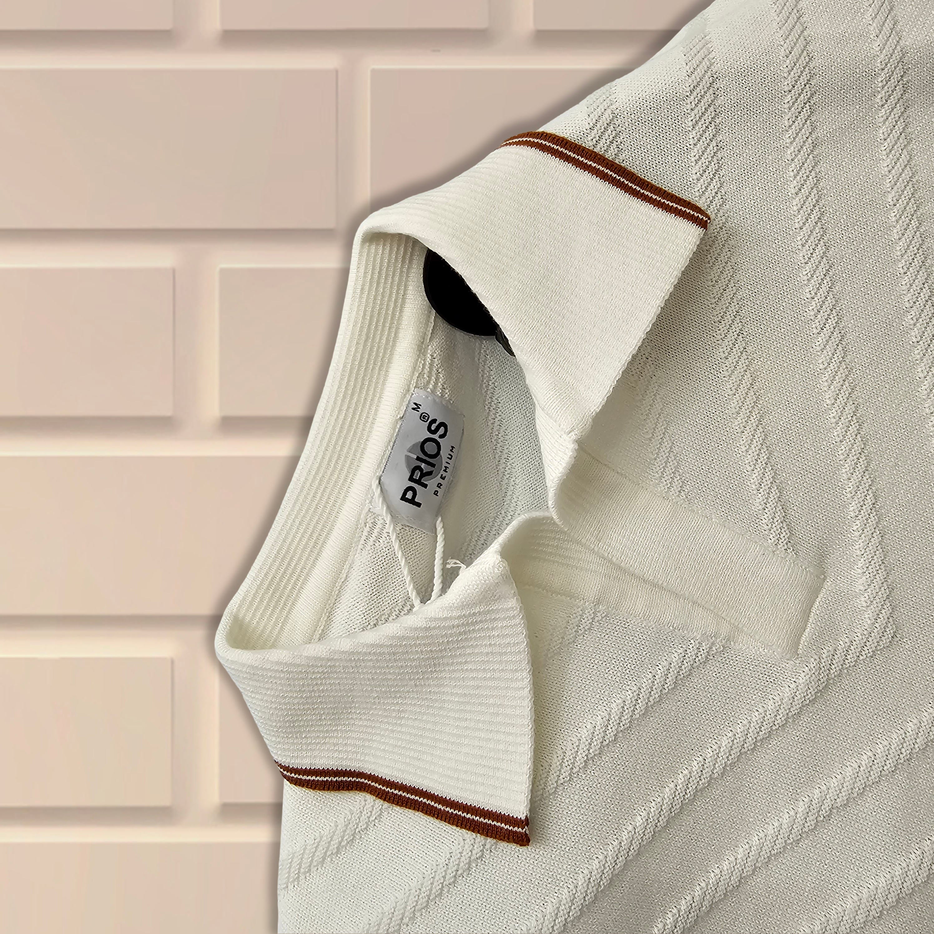 Men’s Knitted Polo T-Shirt – Casual Short Sleeve, Breathable Cotton Blend