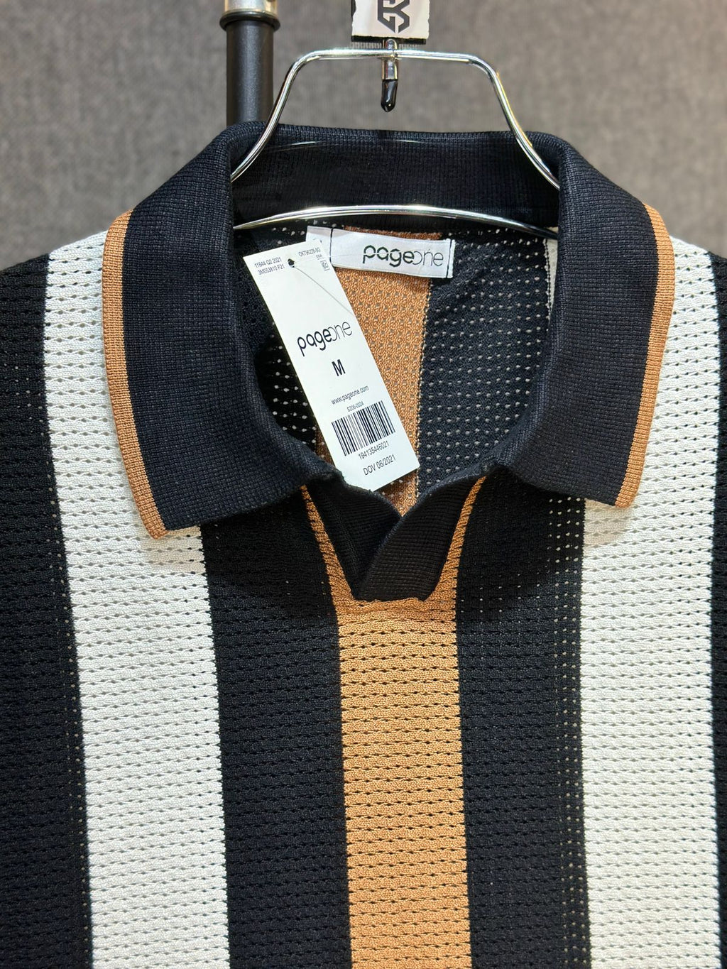 Men’s Premium Cotton Striped Polo T-Shirt