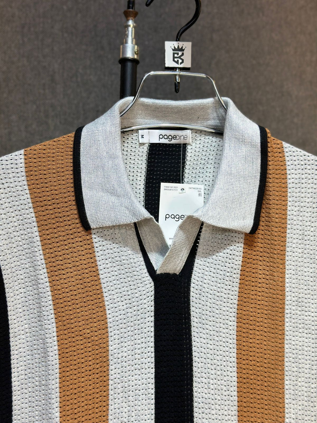 Men’s Premium Cotton Striped Polo T-Shirt