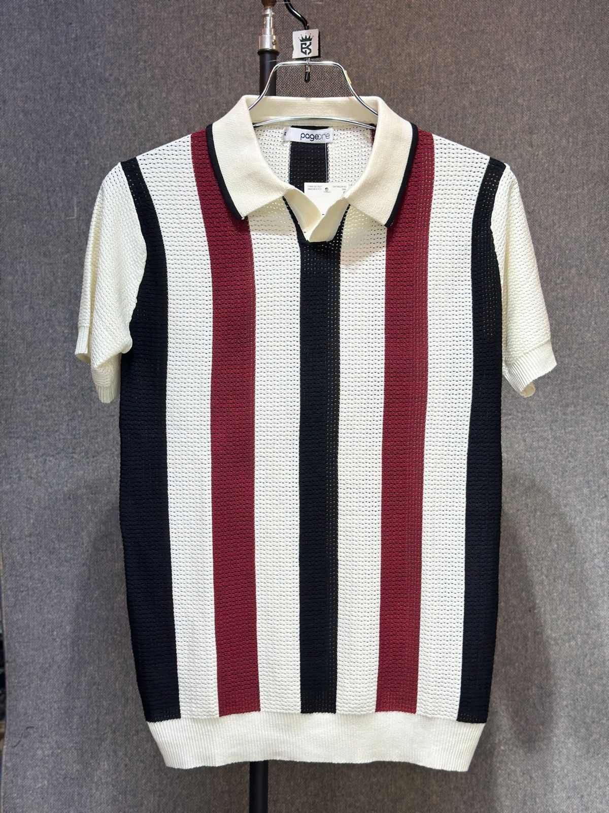 Men’s Premium Cotton Striped Polo T-Shirt