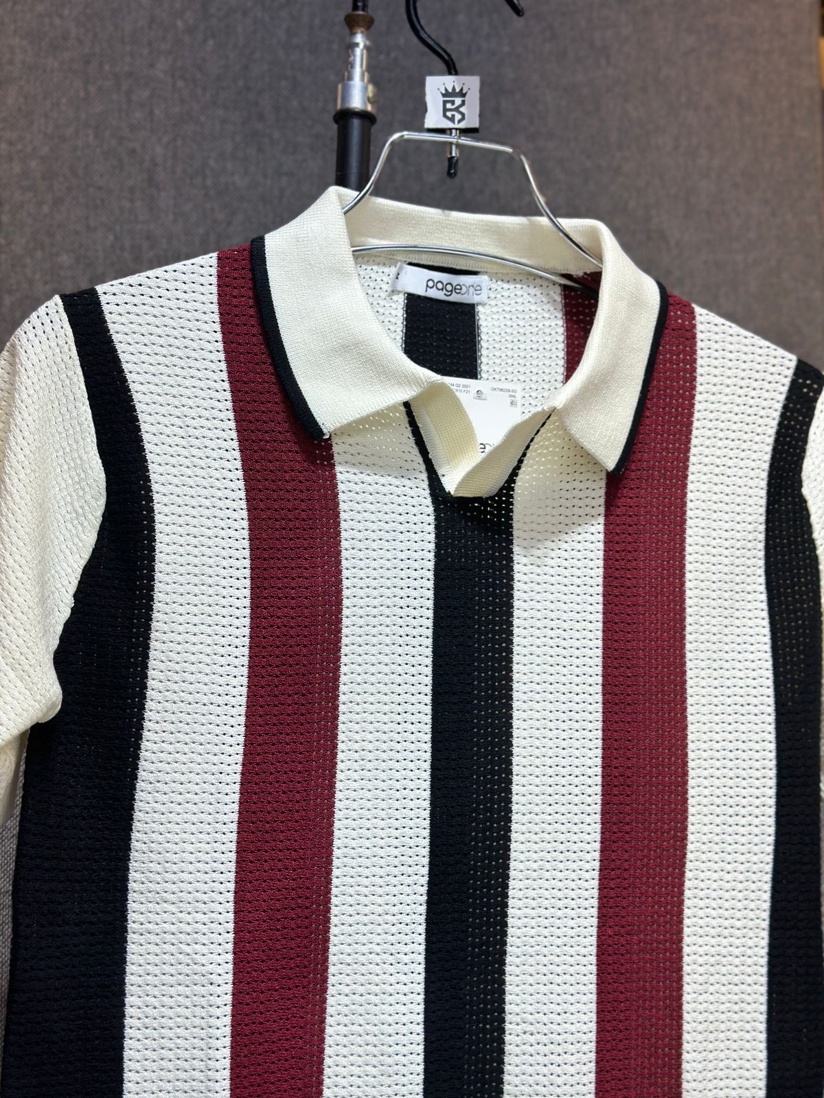 Men’s Premium Cotton Striped Polo T-Shirt
