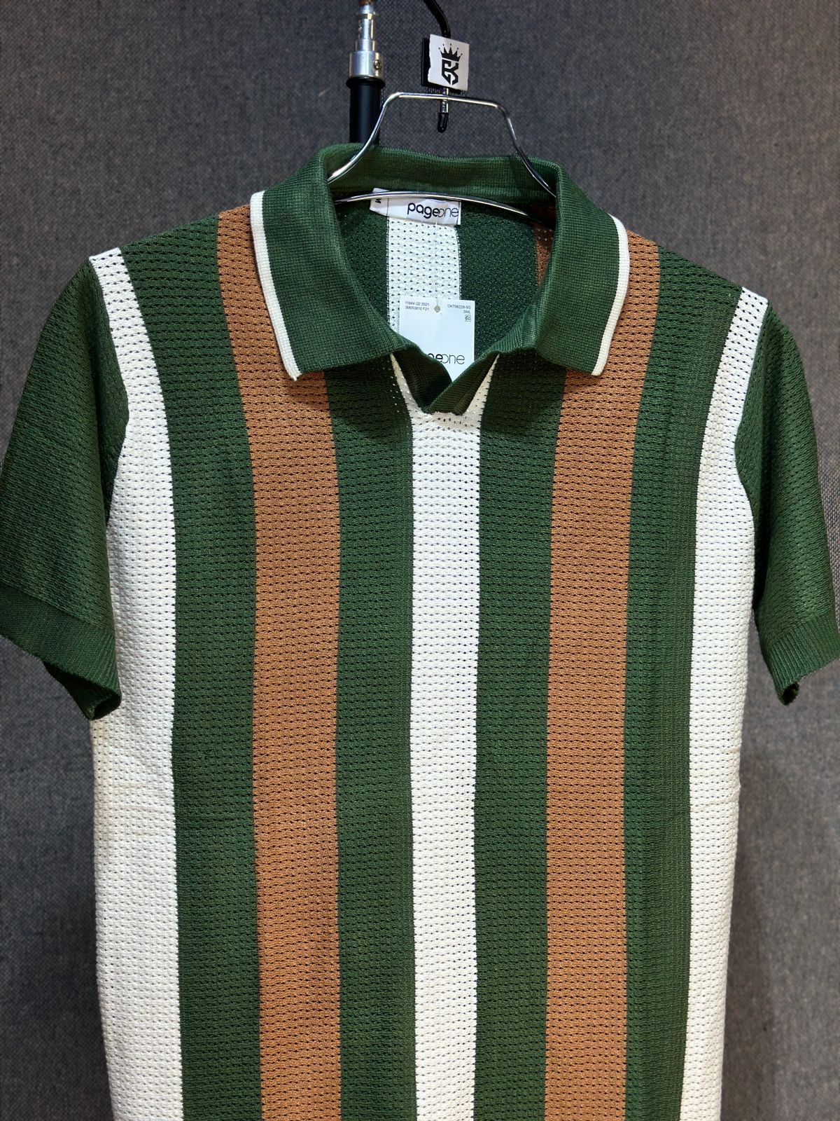 Men’s Premium Cotton Striped Polo T-Shirt