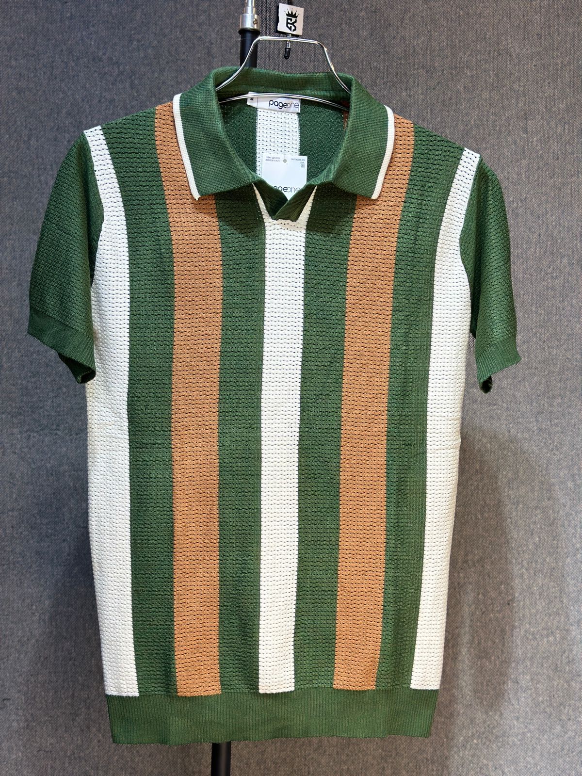 Men’s Premium Cotton Striped Polo T-Shirt