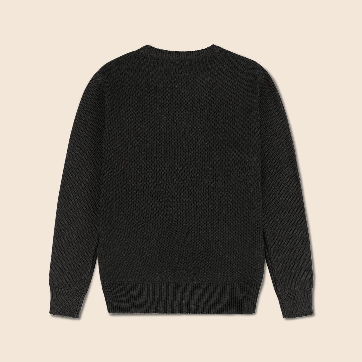 Round Neck Knit Woolen Cotton Sweater for Men – Warm, Soft & Stylish Winter Wear | Charcoal-Gray