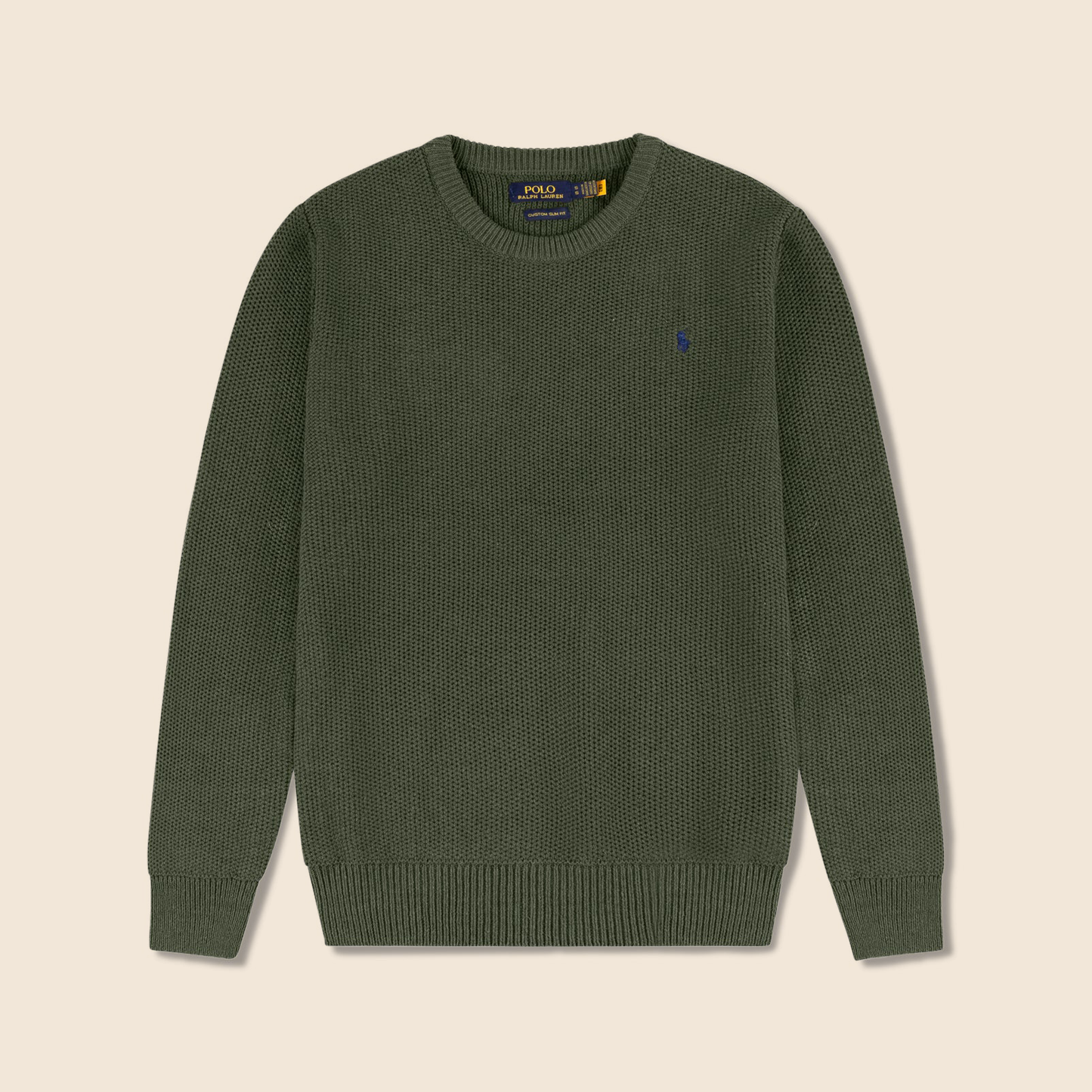 Round Neck Knit Woolen Cotton Sweater for Men – Warm, Soft & Stylish Winter Wear | Olive-Green